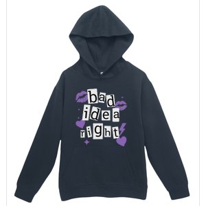 Bad Idea Right Purple Butterflies Lips Urban Pullover Hoodie