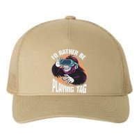 Bruh ID Rather Be Playing Tag Monkey Video Game Gorilla Yupoong Adult 5-Panel Trucker Hat