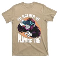 Bruh ID Rather Be Playing Tag Monkey Video Game Gorilla T-Shirt