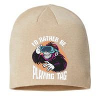 Bruh ID Rather Be Playing Tag Monkey Video Game Gorilla Sustainable Beanie