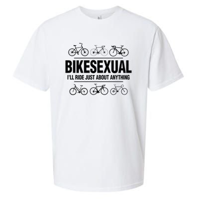 BikeSexual Ill Ride Anything Funny Biker Bicycling Gift Sueded Cloud Jersey T-Shirt