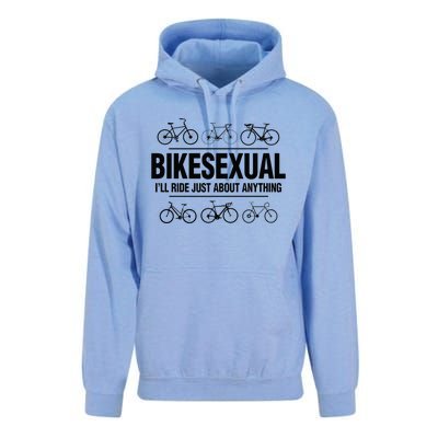 BikeSexual Ill Ride Anything Funny Biker Bicycling Gift Unisex Surf Hoodie