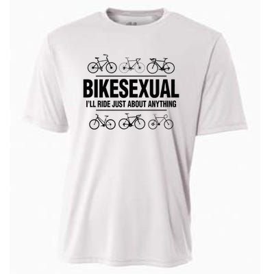 BikeSexual Ill Ride Anything Funny Biker Bicycling Gift Cooling Performance Crew T-Shirt