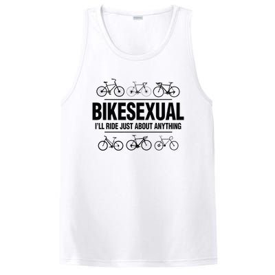 BikeSexual Ill Ride Anything Funny Biker Bicycling Gift PosiCharge Competitor Tank