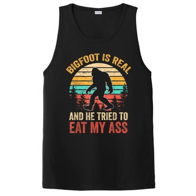 Bigfoot Is Real And He Tried To Eat My Ass Funny Sasquatch PosiCharge Competitor Tank