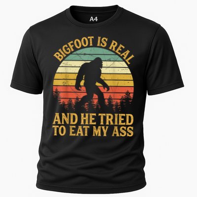 Bigfoot Is Real And He Tried To Eat My Ass Funny Sasquatch Performance Shirt