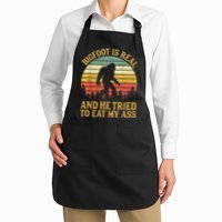 Bigfoot Is Real And He Tried To Eat My Ass Funny Sasquatch Apron