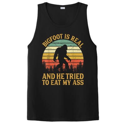 Bigfoot Is Real And He Tried To Eat My Ass Funny Sasquatch PosiCharge Competitor Tank