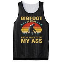 Bigfoot Is Real He Tried To Eat My Ass Retro Mesh Reversible Basketball Jersey Tank