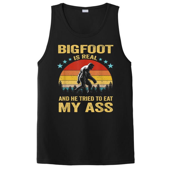 Bigfoot Is Real He Tried To Eat My Ass Retro PosiCharge Competitor Tank