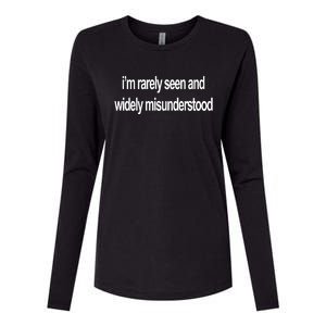 Blackcactusx IM Rarely Seen And Widely Misunderstood Womens Cotton Relaxed Long Sleeve T-Shirt