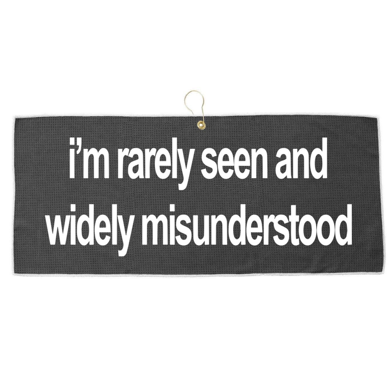 Blackcactusx IM Rarely Seen And Widely Misunderstood Large Microfiber Waffle Golf Towel