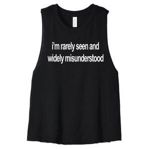 Blackcactusx IM Rarely Seen And Widely Misunderstood Women's Racerback Cropped Tank