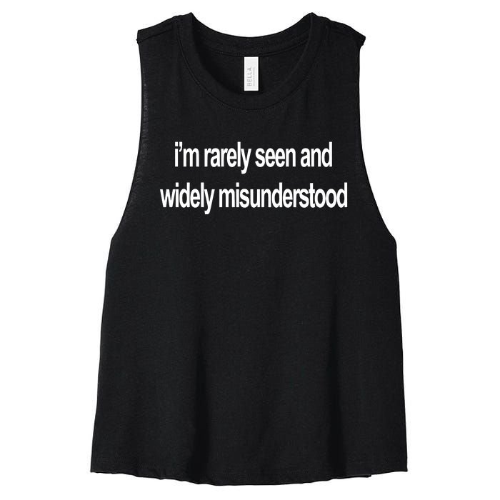 Blackcactusx IM Rarely Seen And Widely Misunderstood Women's Racerback Cropped Tank