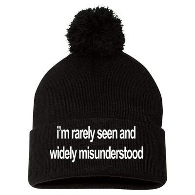 Blackcactusx IM Rarely Seen And Widely Misunderstood Pom Pom 12in Knit Beanie