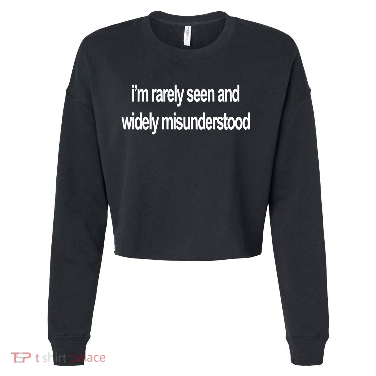 Blackcactusx IM Rarely Seen And Widely Misunderstood Cropped Pullover Crew