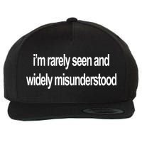 Blackcactusx IM Rarely Seen And Widely Misunderstood Wool Snapback Cap