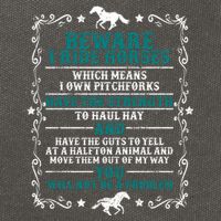 Beware I Ride Horses You Will Not Be A Problem Horse Lover Cotton Canvas Backpack