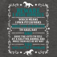 Beware I Ride Horses You Will Not Be A Problem Horse Lover Vector Backpack