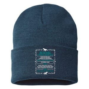 Beware I Ride Horses You Will Not Be A Problem Horse Lover Sustainable Knit Beanie