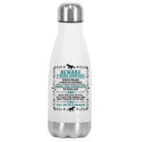 Beware I Ride Horses You Will Not Be A Problem Horse Lover Stainless Steel Insulated Water Bottle