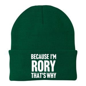 Because IM Rory ThatS Why Am Personalized Name Knit Cap Winter Beanie