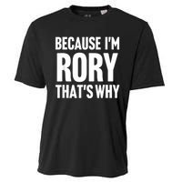 Because IM Rory ThatS Why Am Personalized Name Cooling Performance Crew T-Shirt