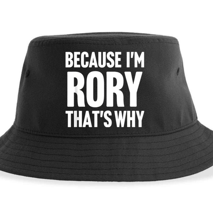 Because IM Rory ThatS Why Am Personalized Name Sustainable Bucket Hat