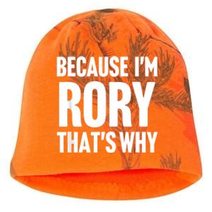 Because IM Rory ThatS Why Am Personalized Name Kati - Camo Knit Beanie