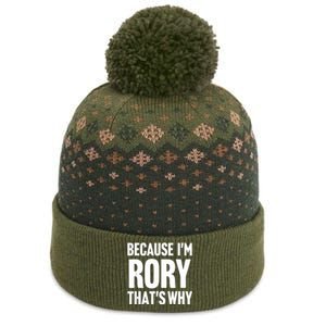 Because IM Rory ThatS Why Am Personalized Name The Baniff Cuffed Pom Beanie