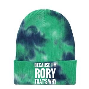 Because IM Rory ThatS Why Am Personalized Name Tie Dye 12in Knit Beanie