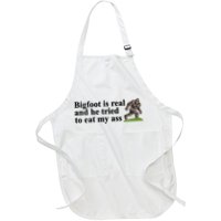 Bigfoot Is Real And He Tried To Eat My Ass Meme Apron