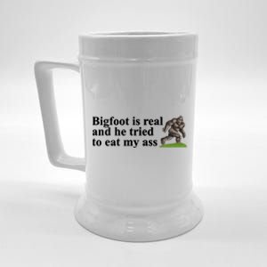 Bigfoot Is Real And He Tried To Eat My Ass Meme Beer Stein