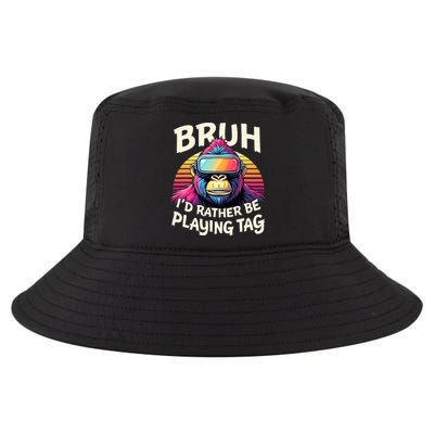 Bruh ID Rather Be Playing Tag Gorilla Wearing Vr Gamer Cool Comfort Performance Bucket Hat