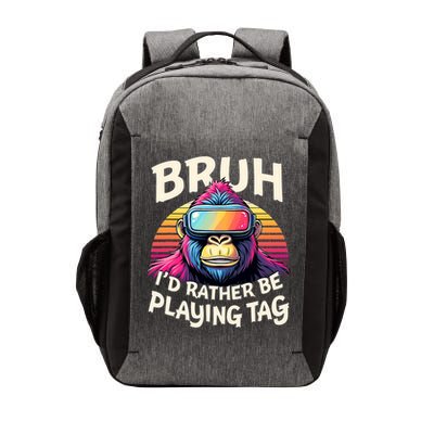 Bruh ID Rather Be Playing Tag Gorilla Wearing Vr Gamer Vector Backpack