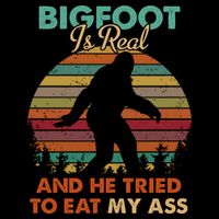Bigfoot Is Real And He Tried To Eat My Ass Funny Pom Pom 12in Knit Beanie