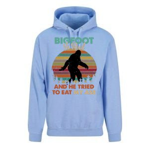 Bigfoot Is Real And He Tried To Eat My Ass Funny Unisex Surf Hoodie