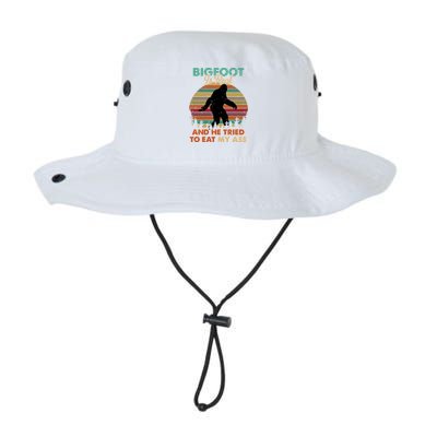 Bigfoot Is Real And He Tried To Eat My Ass Funny Bucket Hat