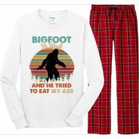 Bigfoot Is Real And He Tried To Eat My Ass Funny Long Sleeve Pajama Set