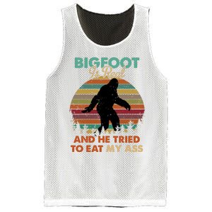 Bigfoot Is Real And He Tried To Eat My Ass Funny Mesh Reversible Basketball Jersey Tank