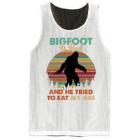 Bigfoot Is Real And He Tried To Eat My Ass Funny Mesh Reversible Basketball Jersey Tank