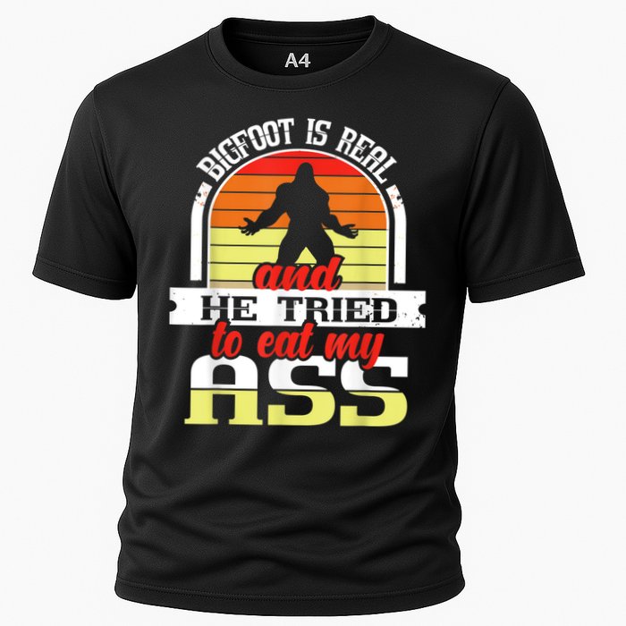 Bigfoot Is Real And He Tried To Funny Bigfoot Sasquatch Performance Shirt