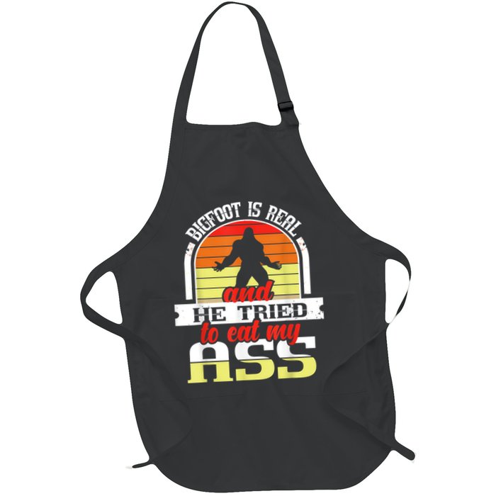 Bigfoot Is Real And He Tried To Funny Bigfoot Sasquatch Apron