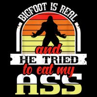 Bigfoot Is Real And He Tried To Funny Bigfoot Sasquatch Flatbill Hat