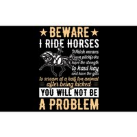 Beware I Ride Horses Equestrian Riders Lovers Equestrian Bumper Sticker