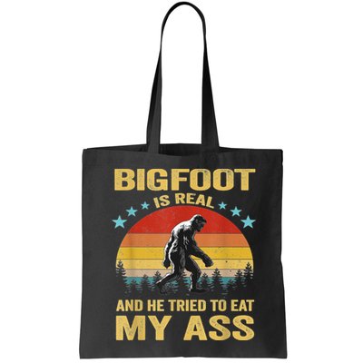 Bigfoot Is Real And He Tried To Eat My Ass Meme Retro Vintage Bag