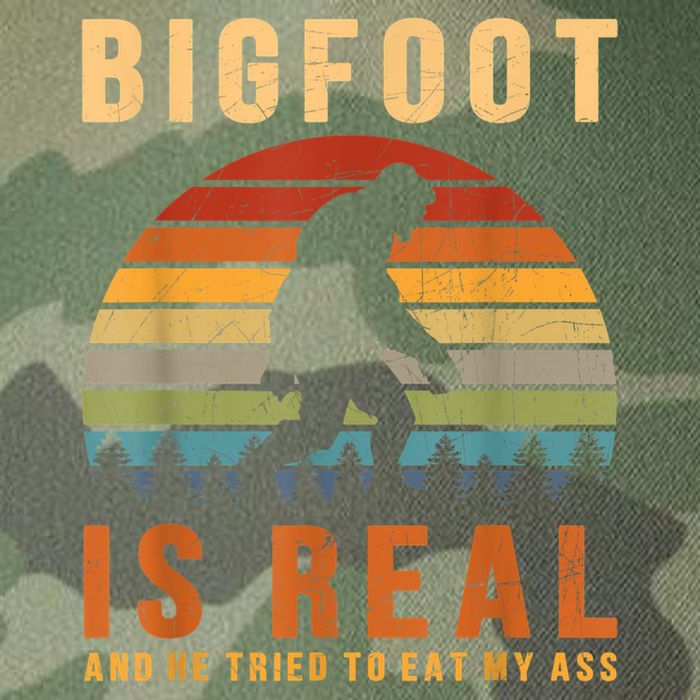 Bigfoot Is Real And He Tried To Eat My Ass Funny Sasquatch Legacy Tie Dye Trucker Hat