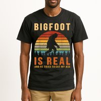 Bigfoot Is Real And He Tried To Eat My Ass Funny Sasquatch Tall T-Shirt