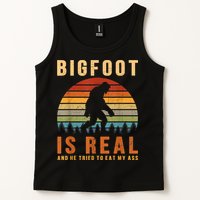 Bigfoot Is Real And He Tried To Eat My Ass Funny Sasquatch Tank Top