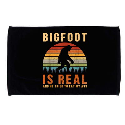 Bigfoot Is Real And He Tried To Eat My Ass Funny Sasquatch Microfiber Hand Towel